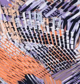 Stoffenschuur selectie Viscose jersey abstract lila  zalm