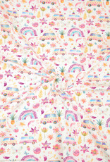 Katoen jersey regenboog fun ecru
