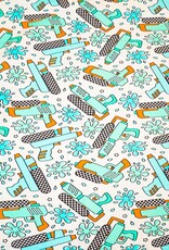 French terry watergun aqua