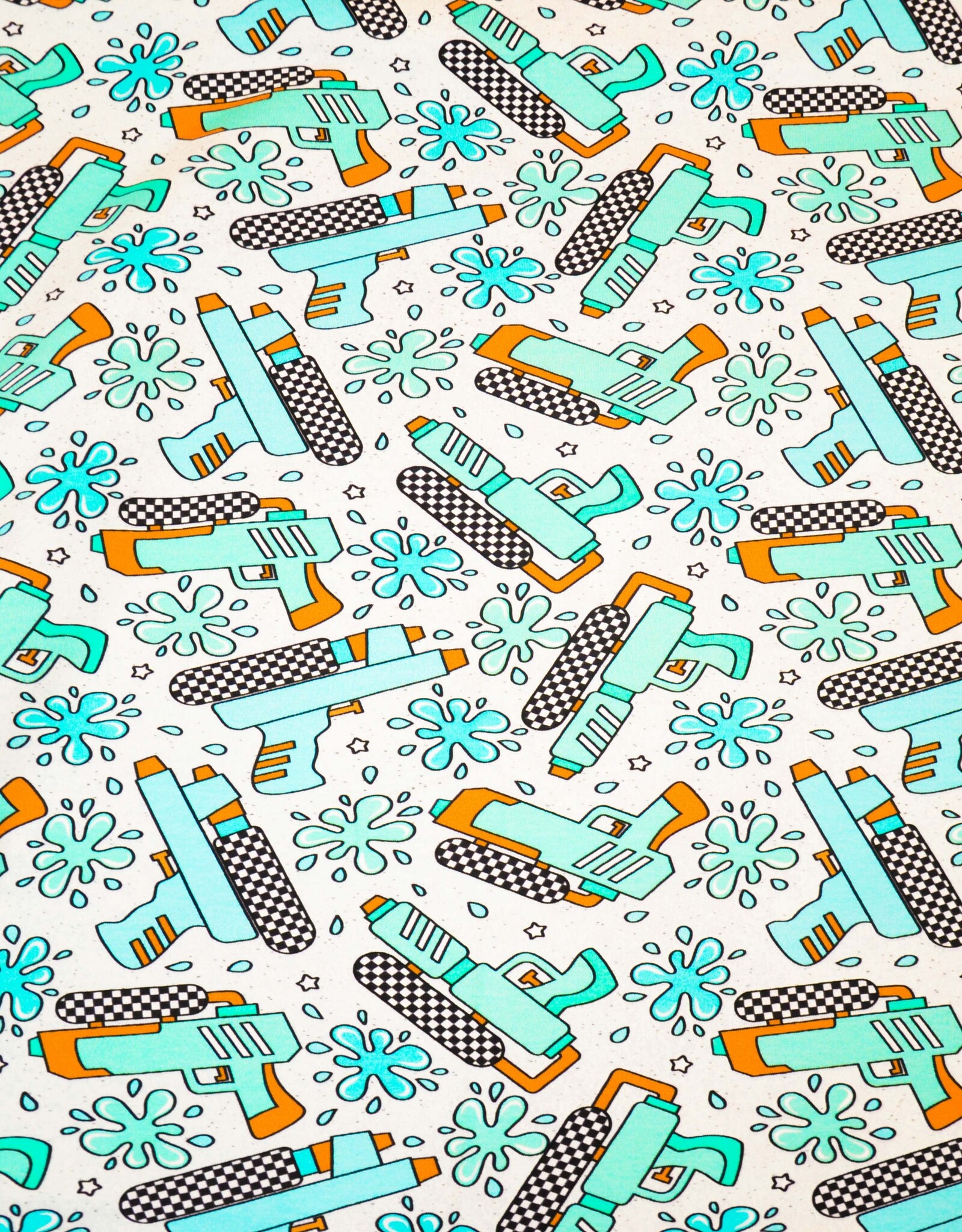 French terry watergun aqua