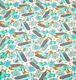 French terry watergun aqua