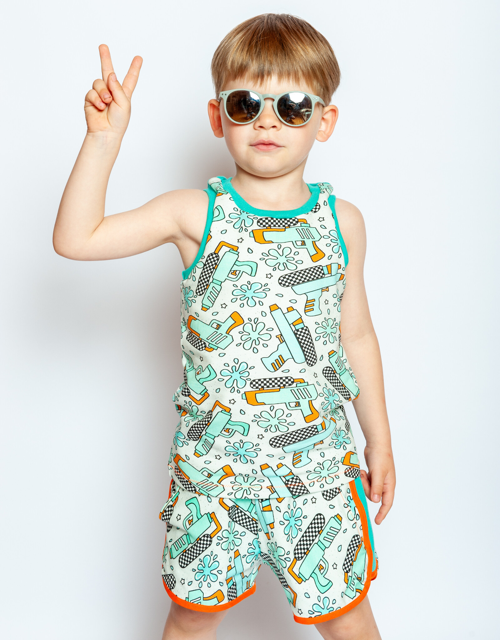 Hilco French terry watergun aqua