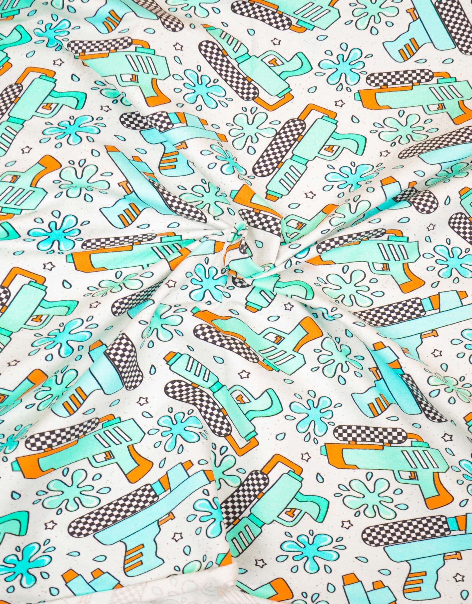 French terry watergun aqua