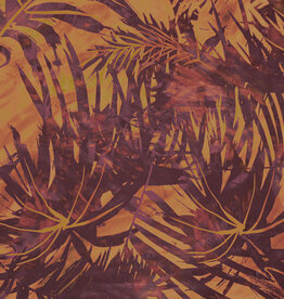 Viscose palma palmbladeren bordeaux