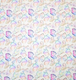 Hilco Double gauze pastel vlinders