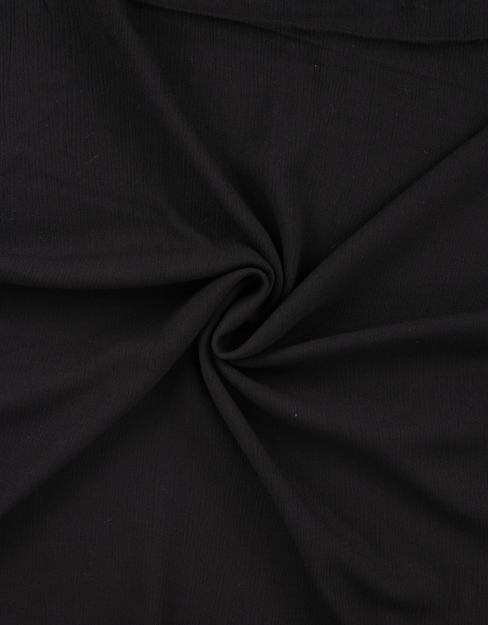 Viscose crepe crinkle uni zwart