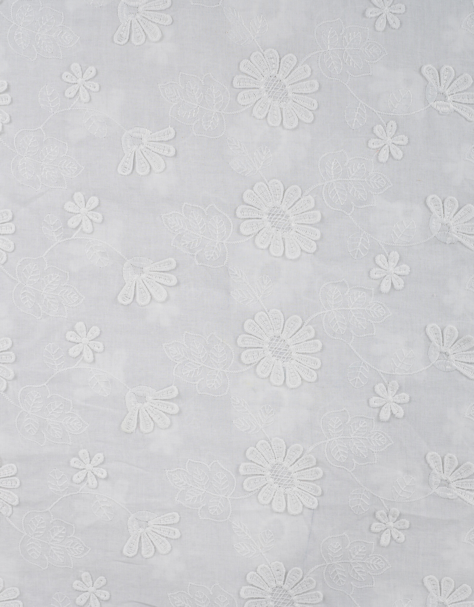 Katoen 3D embroidery bloemen