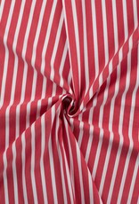 Stretch katoen strepen rood wit
