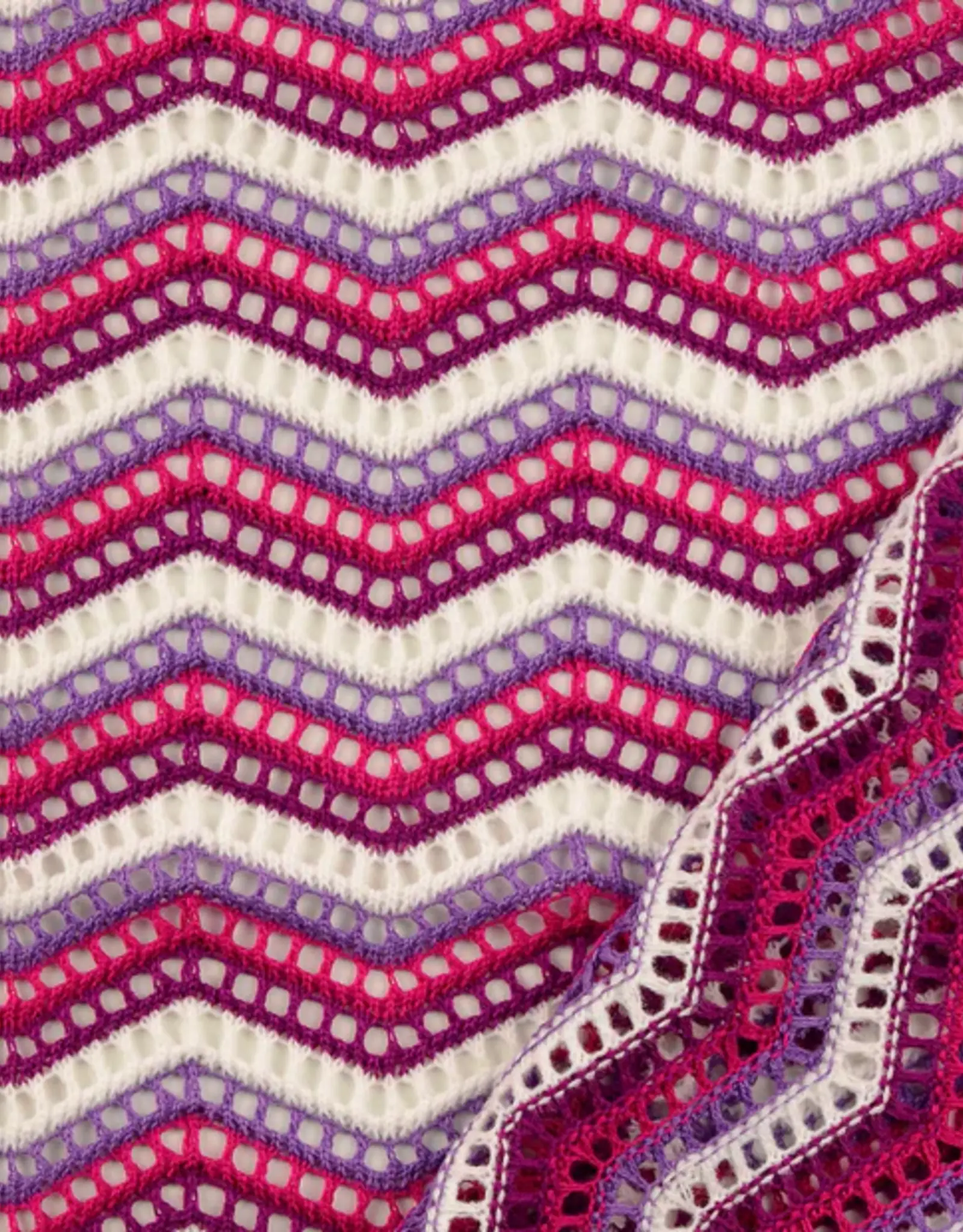 Gehaakte missoni fuchsia