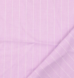 Gabardine vintage krijtstrepen lila