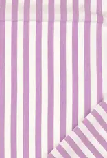 Viscose  strepen wit lila Viscose  strepen wit lila