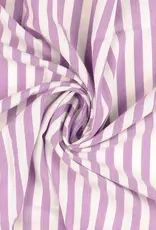 Viscose  strepen wit lila Viscose  strepen wit lila