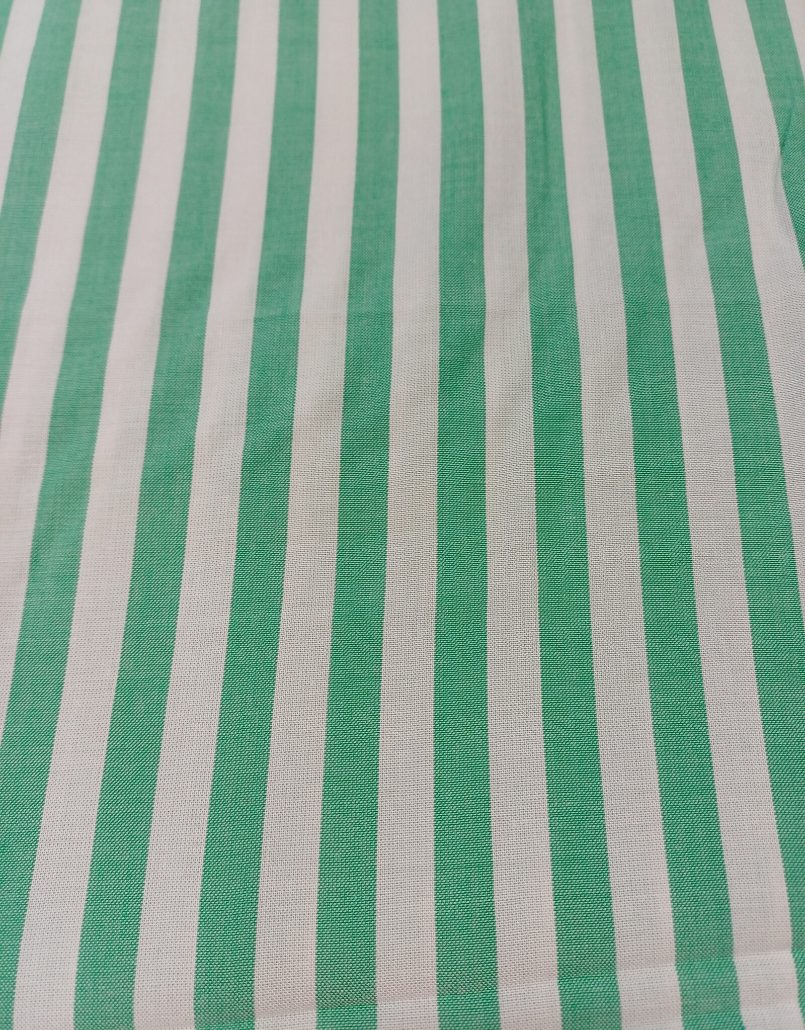 Viscose strepen wit groen