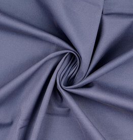 Katoen twill peach effect donker blauw