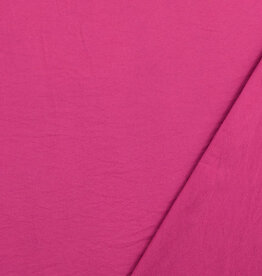 Viscose met glanzende taft look fuchsia