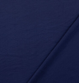 Viscose met glanzende taft look navy