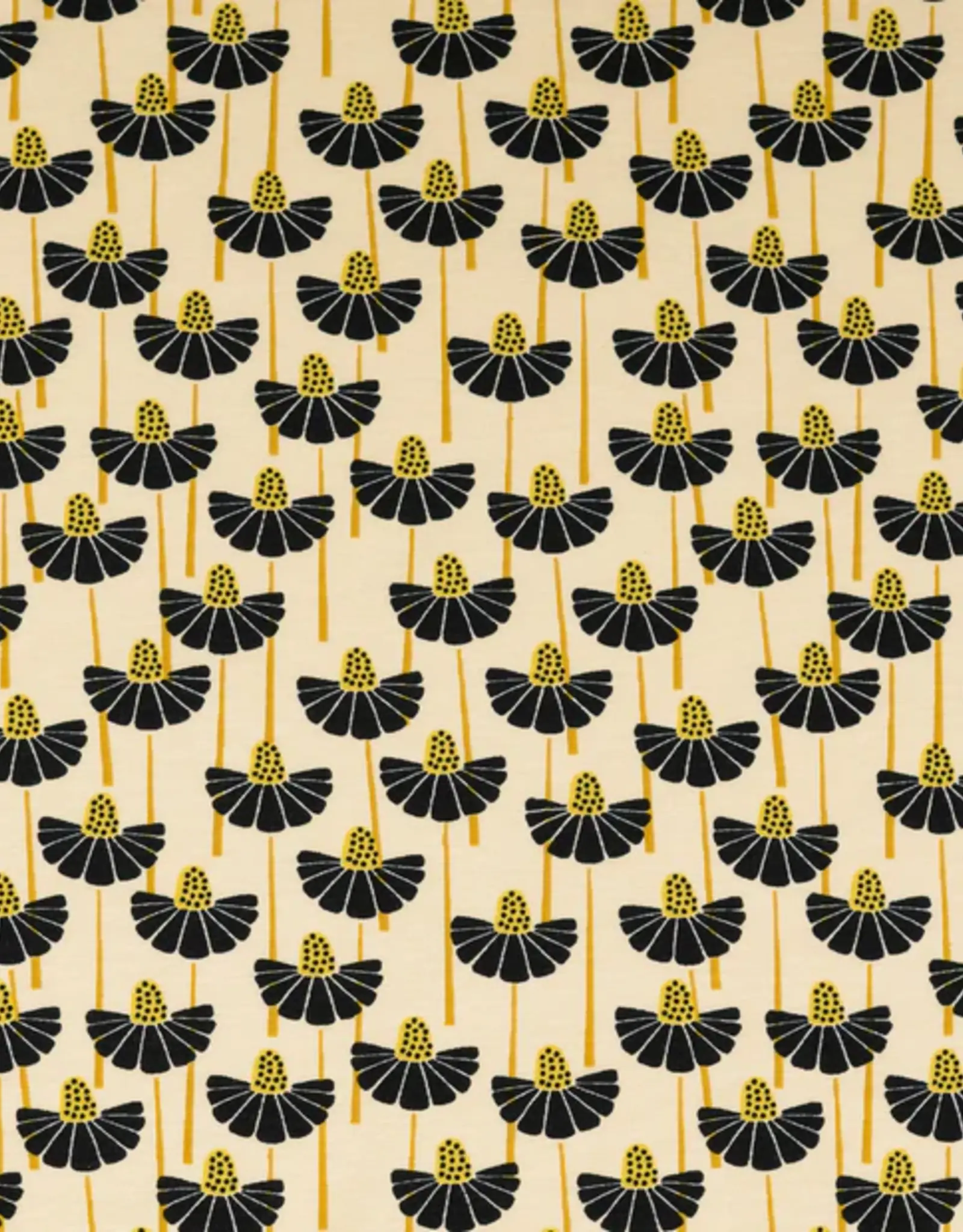 Bio katoen retro bloemenprint- Loes van oosten