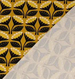 French terry retro bloemenprint -Loes van oosten