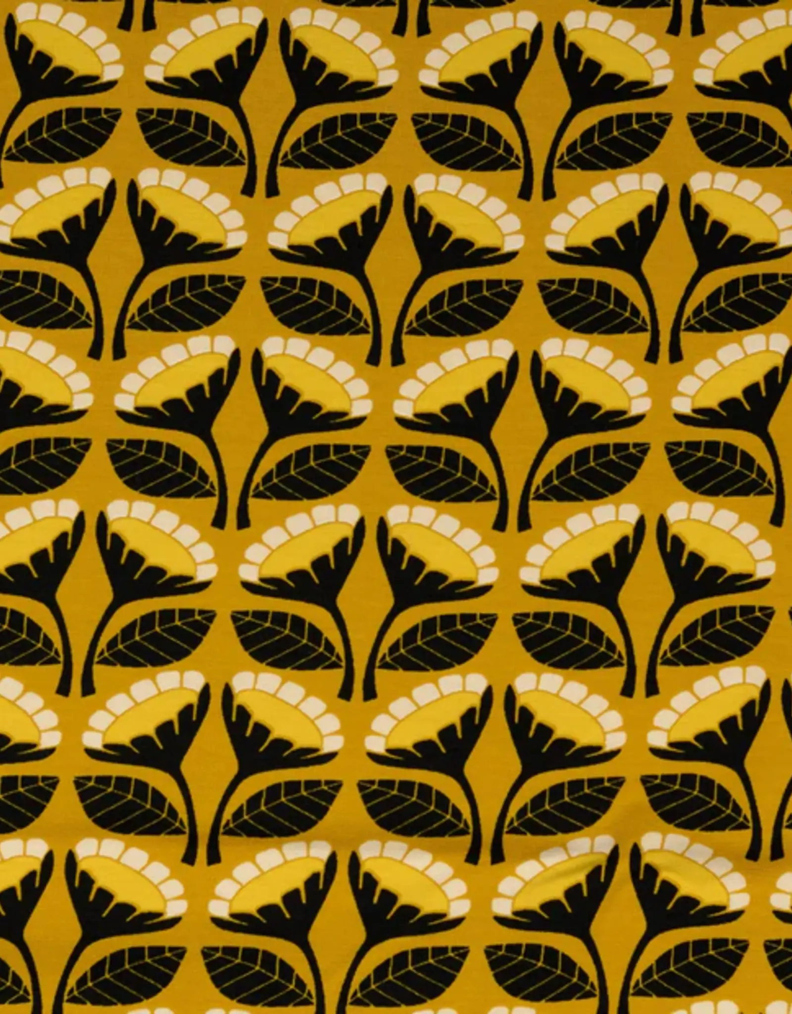 French terry retro bloemenprint -Loes van oosten