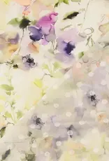 Katoen voile 3D dots bloemen pastel wit Katoen voile 3D dots bloemen pastel wit