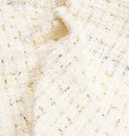 Boucle chanel ecru lurex goud