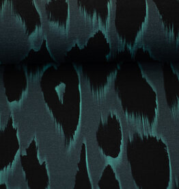 French terry leopard dark green- Thorsten Berger