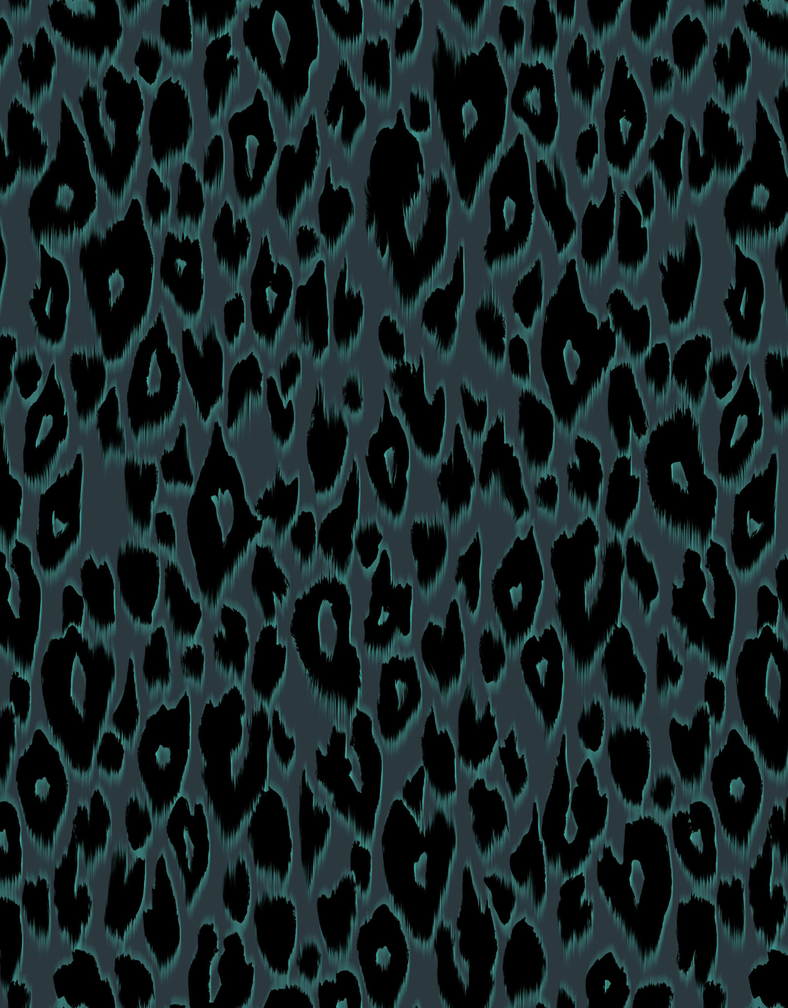 French terry leopard dark green- Thorsten Berger
