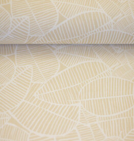 swafing Canvas light blaadjes beige
