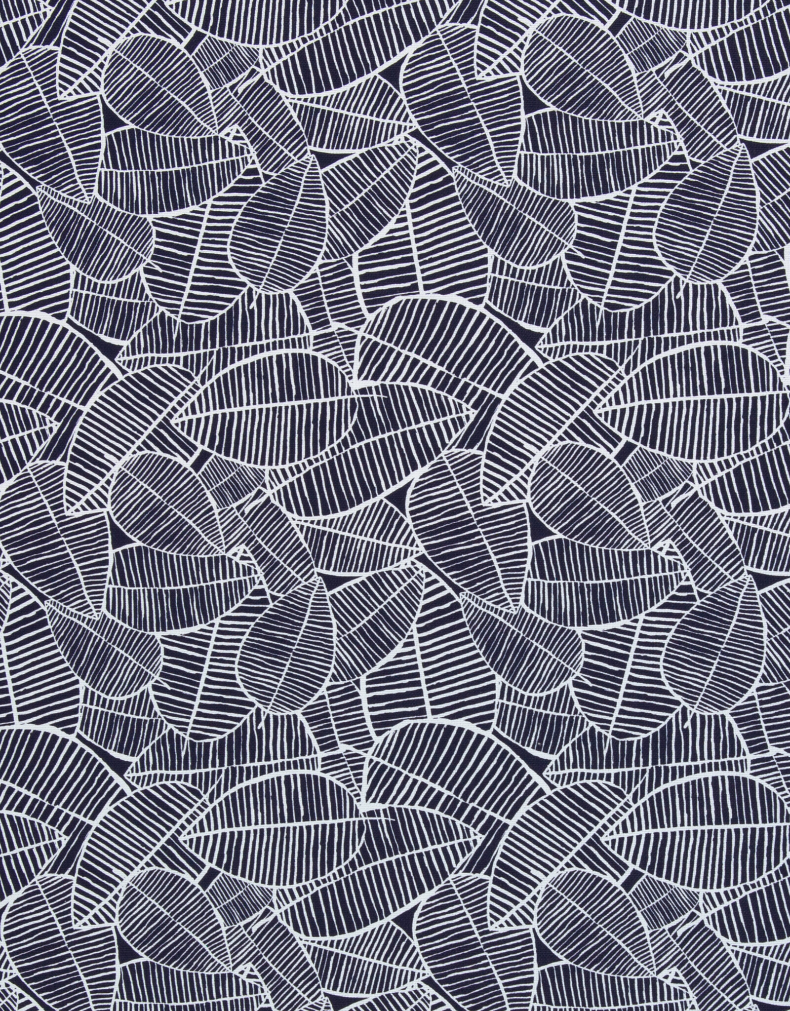 Canvas light blaadjes navy