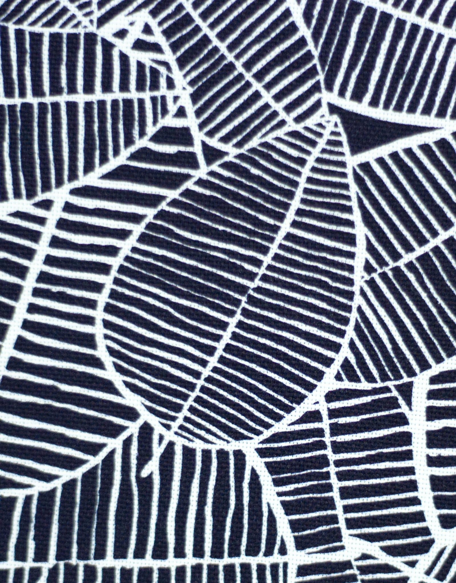 Canvas light blaadjes navy