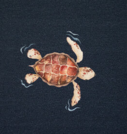 katoen jersey schildpad donker blauw