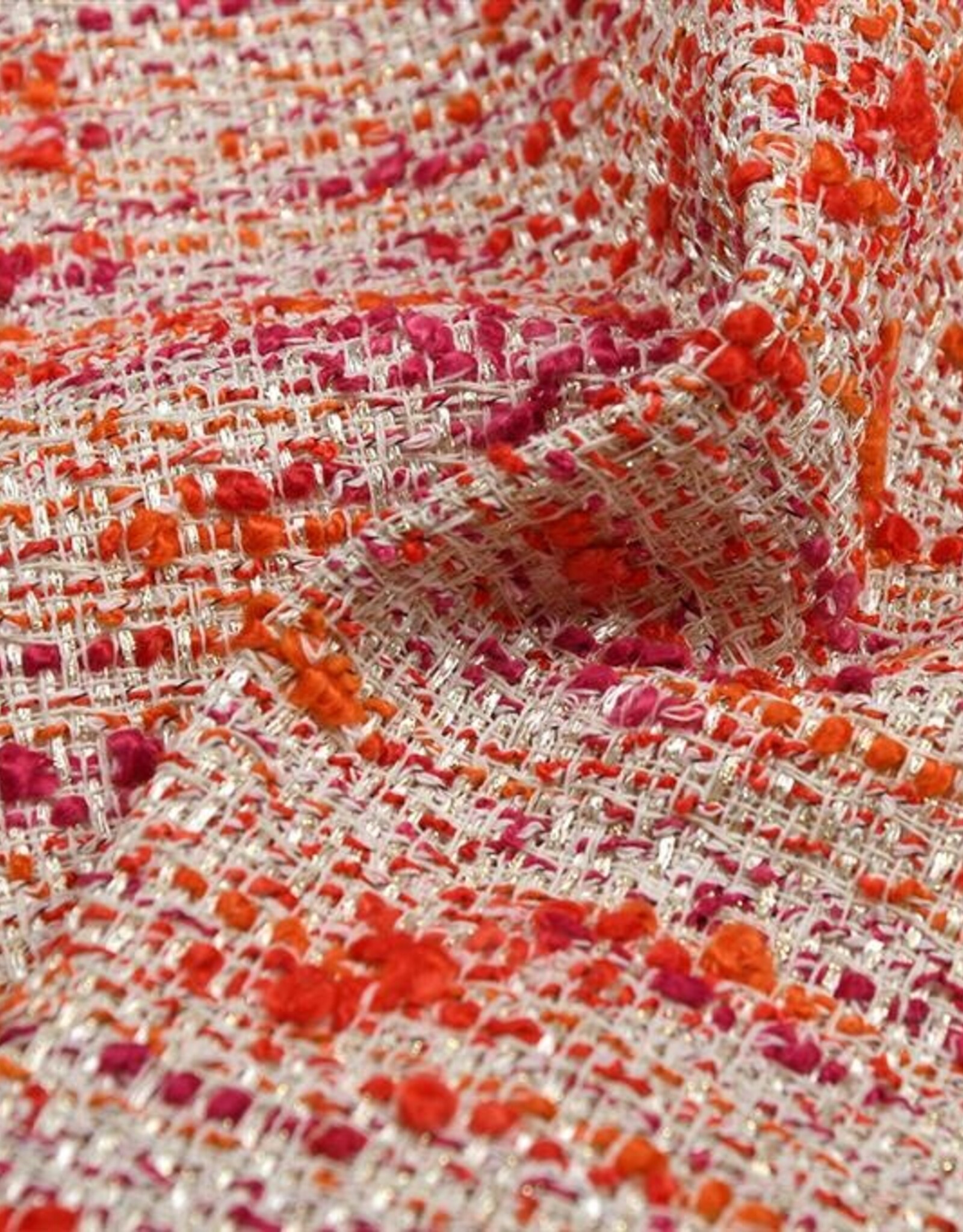 Bouclé chanel rood paars