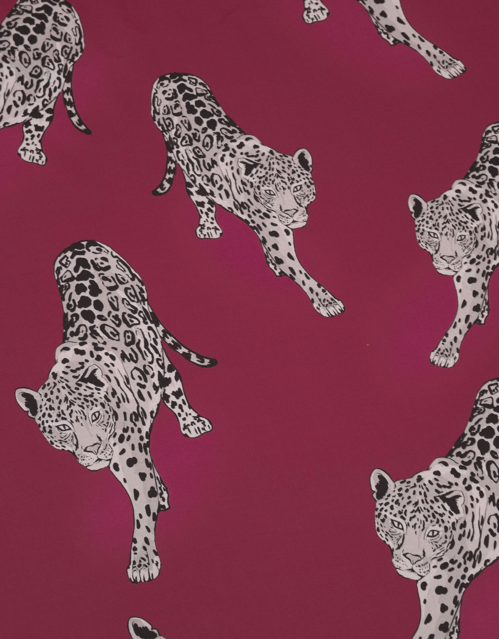 Viscose leopard fel fuchsia