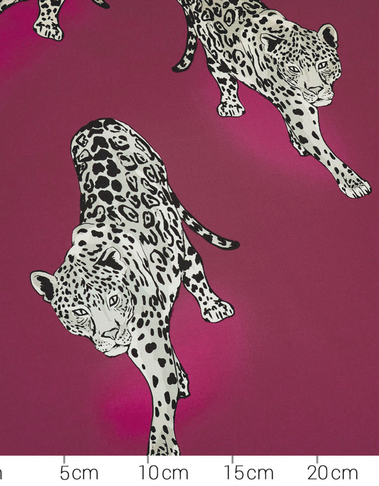 Viscose leopard fel fuchsia