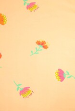 French terry fleur pastel oranje French terry fleur pastel oranje