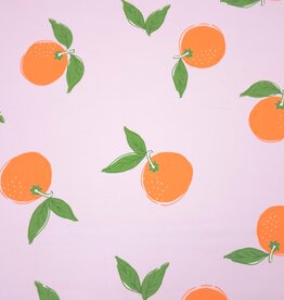 French terry frutta appelsienen lila