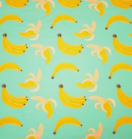 French terry frutta Bananen donker munt