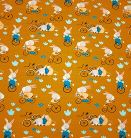 Katoen jersey Donkey Doo oranje