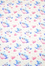 Katoen jersey schattige mus hartjes Katoen jersey schattige mus hartjes