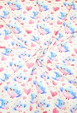 Katoen jersey schattige mus hartjes Katoen jersey schattige mus hartjes