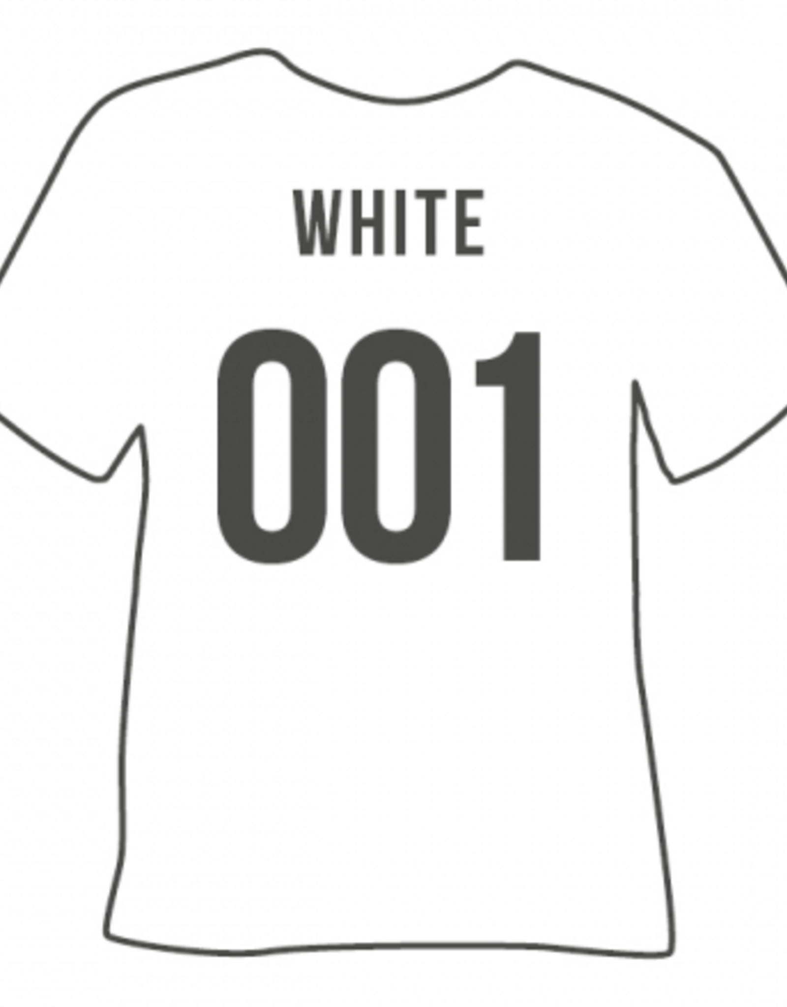 Siser flockfolie wit 001 op 30cm breedte