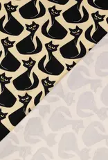 French terry black cat yellow French terry black cat yellow