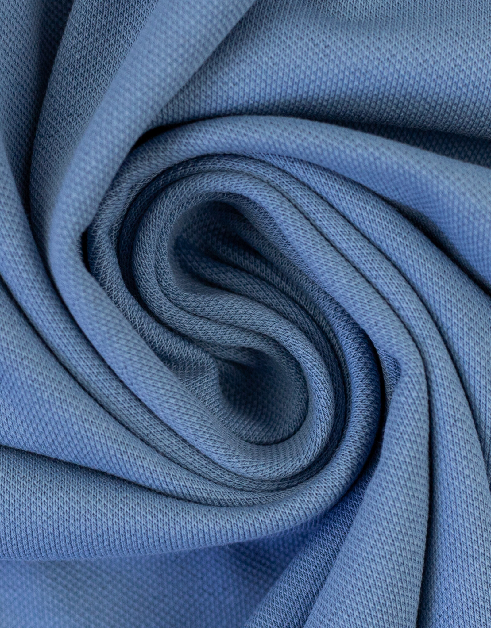 Pique jersey jeans blauw