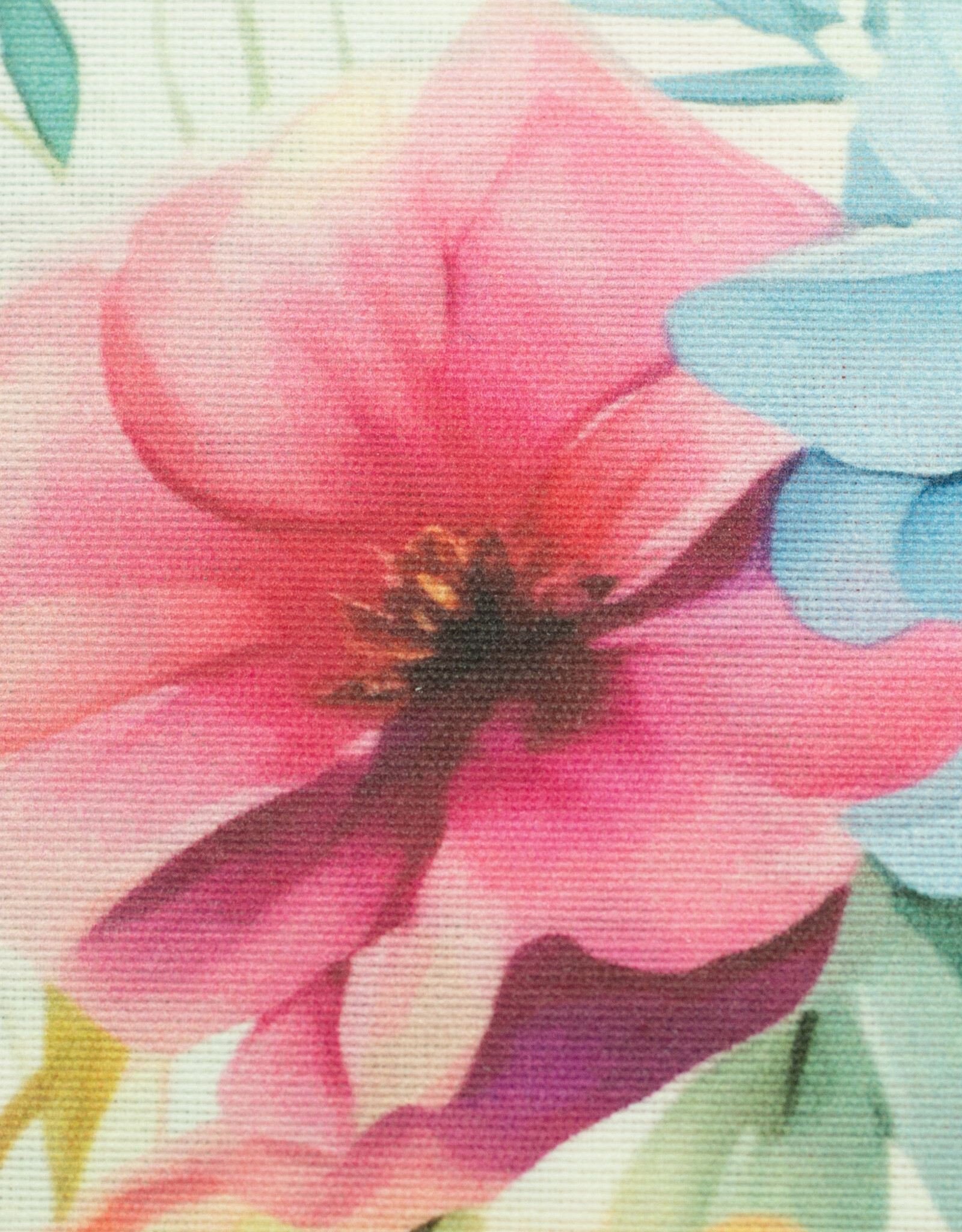 Gecoat katoen  kleurrijke tropische bloemen