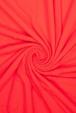 Coupon seersucker uni tomaat rood 30x140cm Coupon seersucker uni tomaat rood 30x140cm