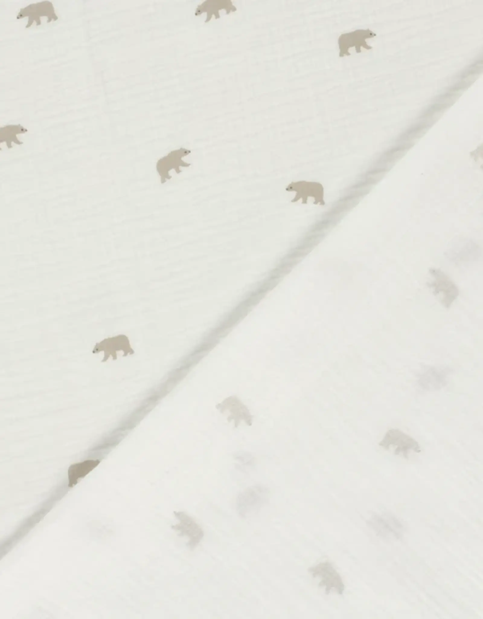 Mousseline beertjes gebroken wit