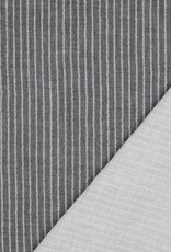Double gauze strepen grijs Double gauze strepen grijs
