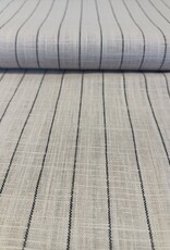 Viscose linnen zwarte krijtstreep beige Viscose linnen zwarte krijtstreep beige