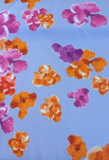 Scuba crepe 2way geprint bloemen lila Scuba crepe 2way geprint bloemen lila