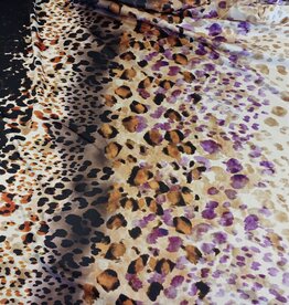 Satijn leopard print multi